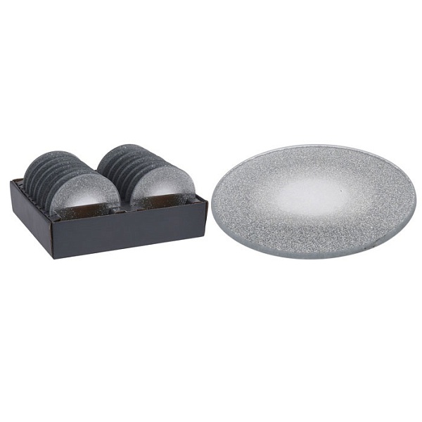 Тарелка 20 см Excellent Houseware серебряная
