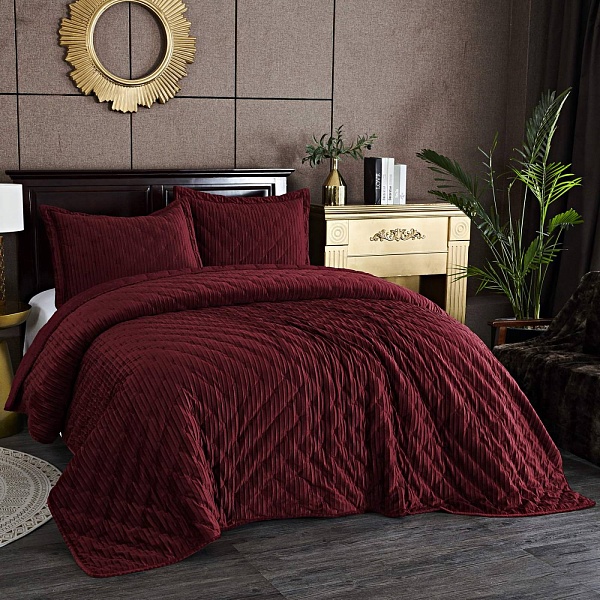 Комплект покрывало и наволочки 240 х 260 см Sofi de Marko Адажио бордо
