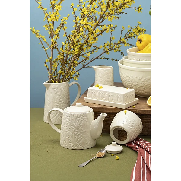 Чайник заварочный 1л Birds of Paradise, кремовый