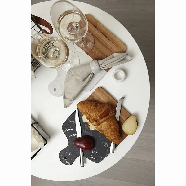 Доска сервировочная Marm, 21,5 х 33,5 см, черный мрамор/акация