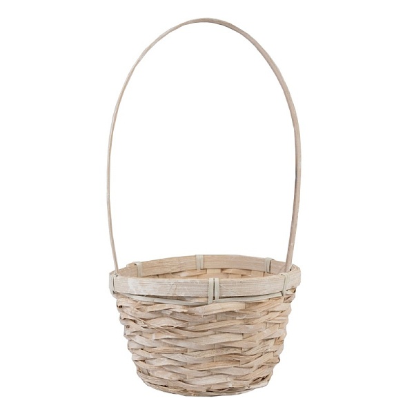 Корзина плетеная 17 x 10,5 x 33 см Азалия отбеленная