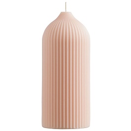 Свеча декоративная 16,5 см Tkano Edge бежево-розовый