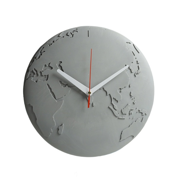 Часы настенные world wide waste, серые