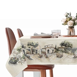 Скатерть 140 х 180 см Le Gobelin Оливки Греция Фон