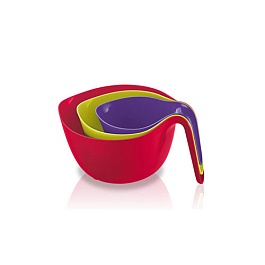 Набор мисок MIXXX Koziol сливовый/горчичный/малиновый