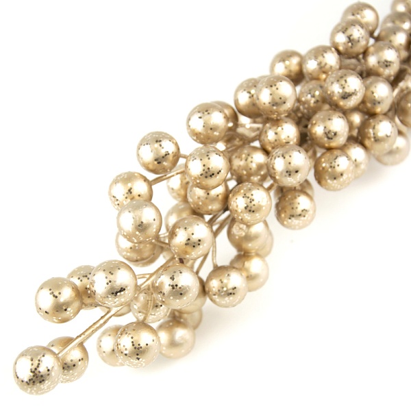 Ветка с ягодами 73 см DecoLine шампань