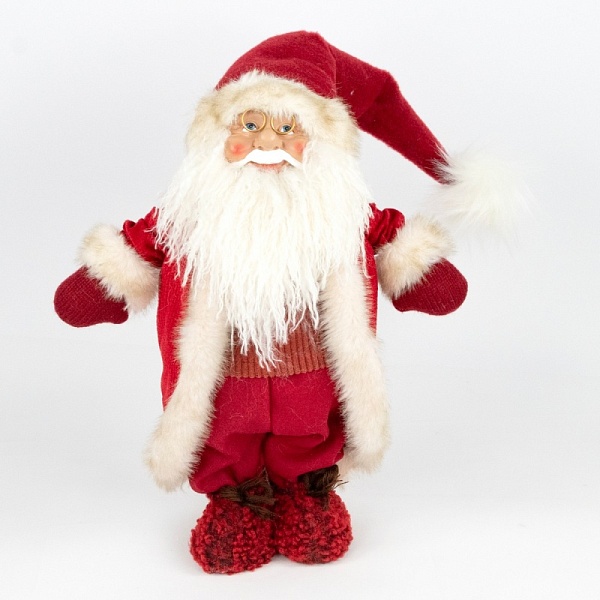 Сувенир Санта 16 x 10 x 54 см Азалия красный