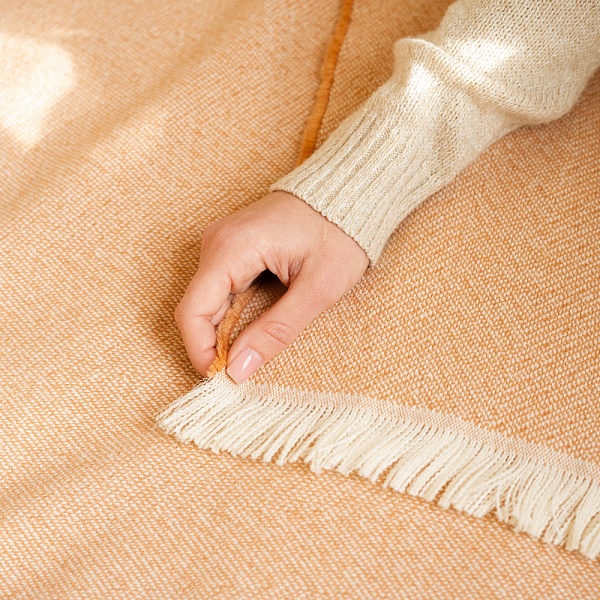 Плед 140 x 190 см Coloristica Malaga персиковый