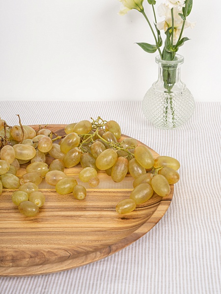 Тарелка "Река" 30 см, жемчуг