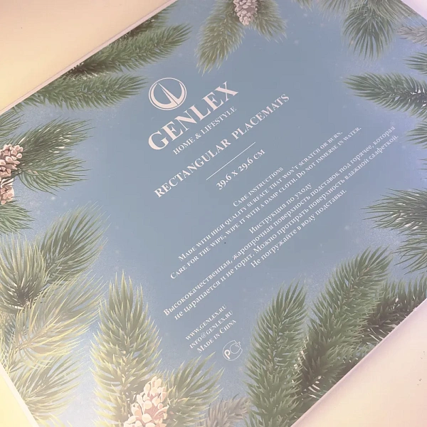 Набор подставок п/горячее 4шт. Новогодние игрушки