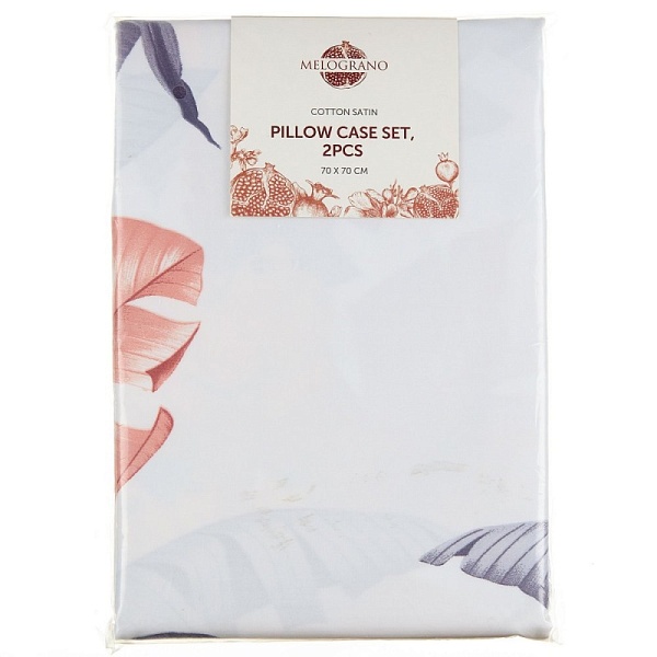 Набор наволочек 70 х 70 см Melograno Floral Print Leaf 2 шт