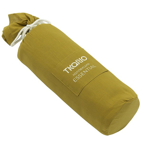Комплект постельного белья с контрастным кантом 200 х 220 см Tkano Essential оливковый