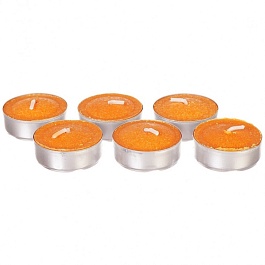 Набор свечей чайных 17 x 4 см Adpal Корица и апельсин 6 шт  