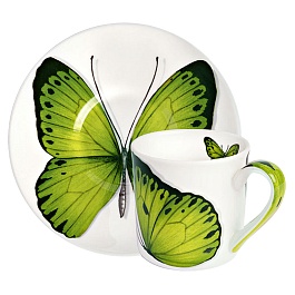 Пара кофейная 100 мл Taitu Butterfly зелёный