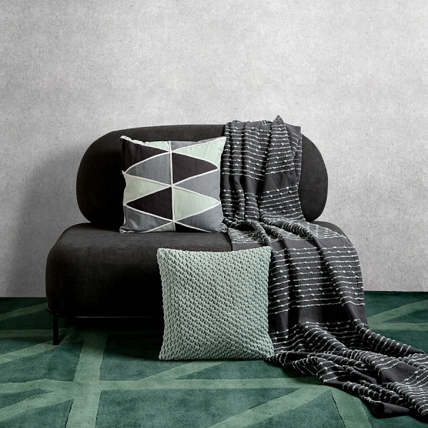 Покрывало хлопковое 230 х 250 см Tkano Ethnic серый