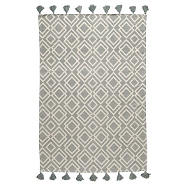 Ковер из хлопка с этническим узором Ромбы и кисточками из коллекции ethnic, 160х230 см