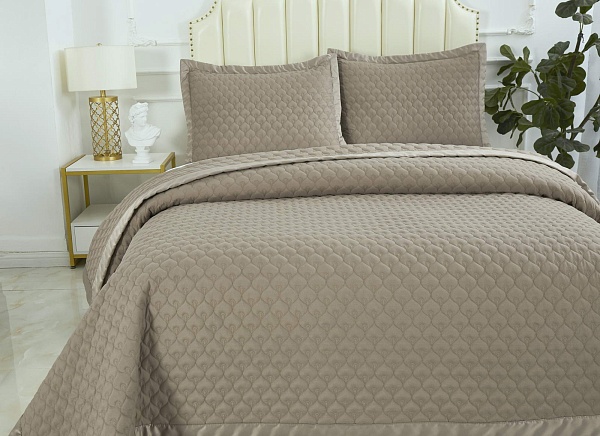 Комплект покрывало и наволочки 160 х 220 см Sofi de Marko Роксалана кофе