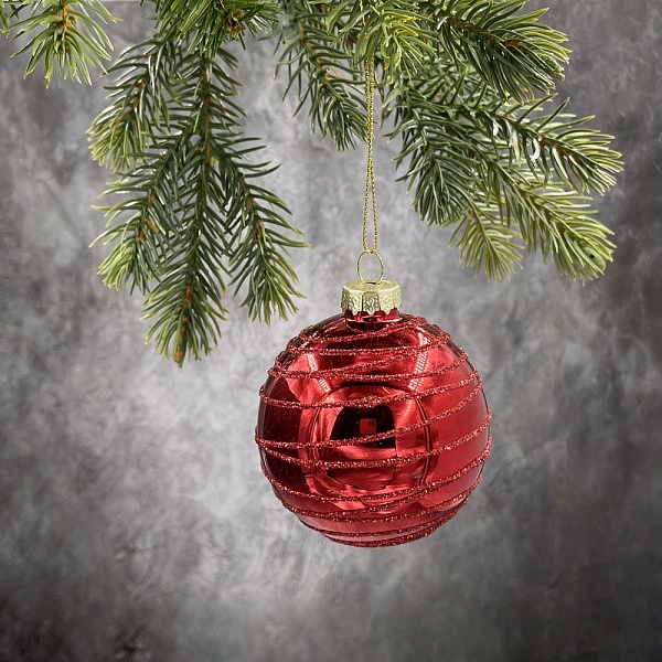 Шар стеклянный 7 см House of Seasons красный 