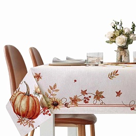 Скатерть 160 х 260 см Le Gobelin Тыковки Осенние листья