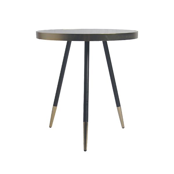 Стол hedda, D55 см, черный/матовое золото