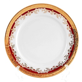 Набор тарелок 21 см Thun Кристина красная лилия 6 шт