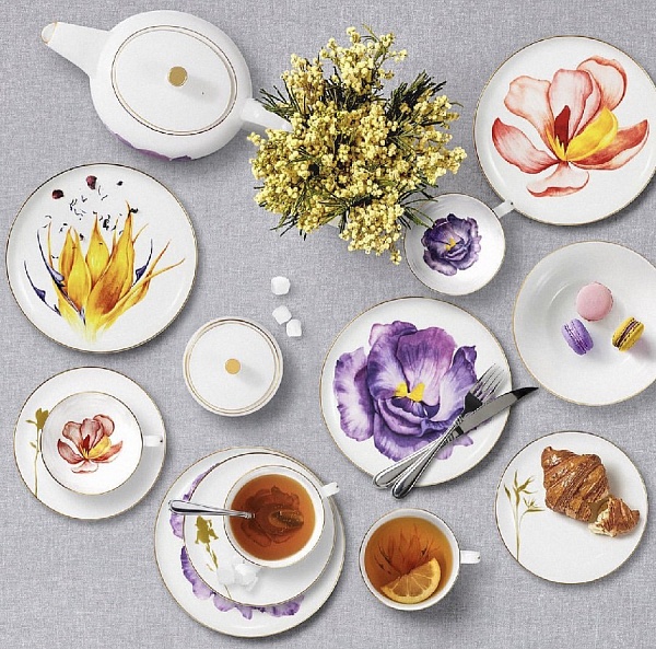 Пара чайная 250 мл Anna Lafarg Emily Flowers Iris