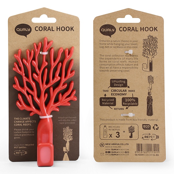 Крючок Qualy Coral красный