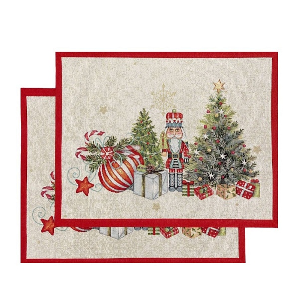 Салфетка 35 х 45 см Le Gobelin Щелкунчики красная