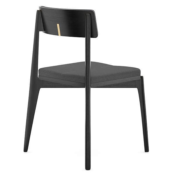 Стул рогожка Latitude Aska чёрный и тёмно-серый