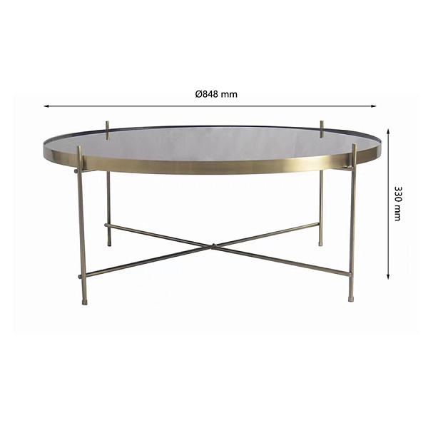 Стол 84,8 см Bergenson Bjorn Josen коричнево-бронзовый