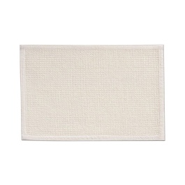 Салфетка плетеная с тканевой каймой под горячее 45*30 см белая