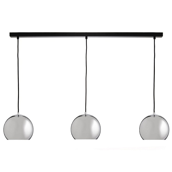 Люстра ball, 3 плафона, хром в глянце