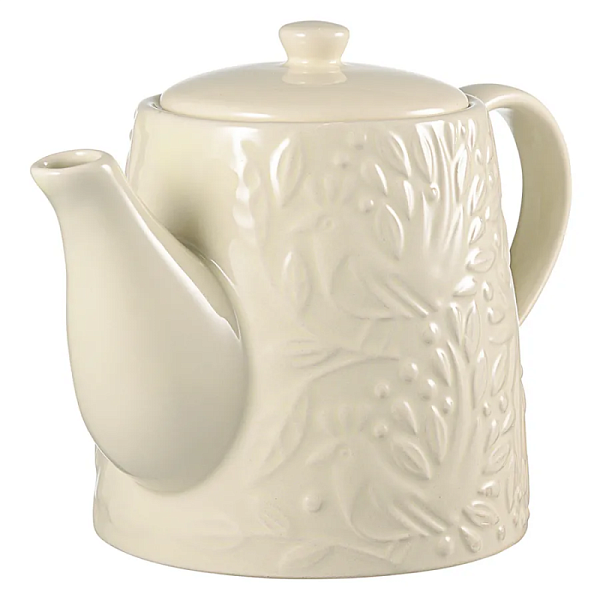 Чайник заварочный 1л Birds of Paradise, кремовый