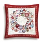 Подушка 45 х 45 см Le Gobelin Елочные украшения Фейерверк Веночек красная