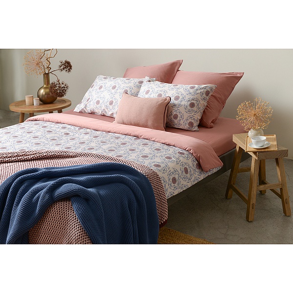Комплект постельного белья Воздушный цветок 150 х 200 см Tkano Prairie тёмно-розовый