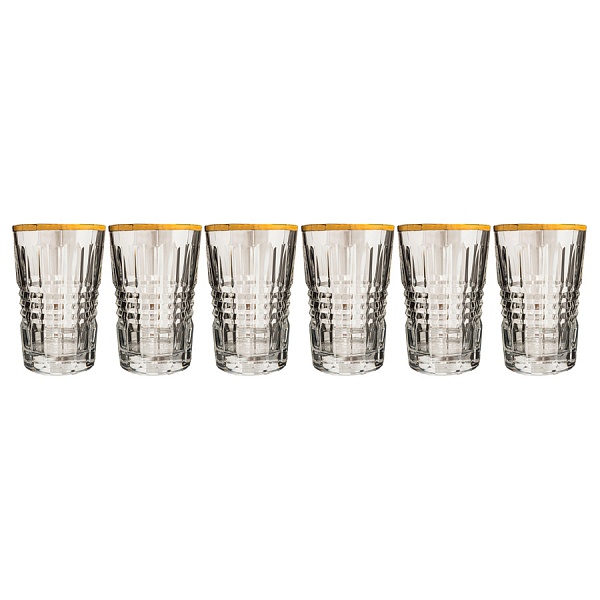 Набор высоких стаканов 360 мл Cristal D'Arques Rendez-Vous Gold 6 шт