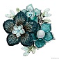 Брошь  Shadore Букет, бюрюзовый
