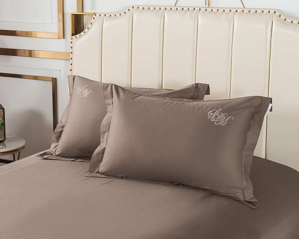 Комплект постельного белья семейный Sofi de Marko Нельсон №8 коричневый