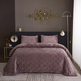 Комплект покрывало и наволочка 160 х 220 см Sofi de Marko Селена пепельная роза