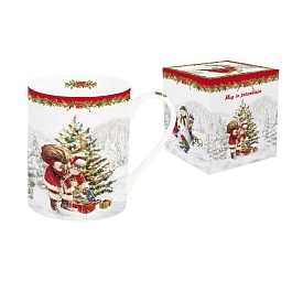 Кружка 300 мл. "Дед Мороз с подарками"
