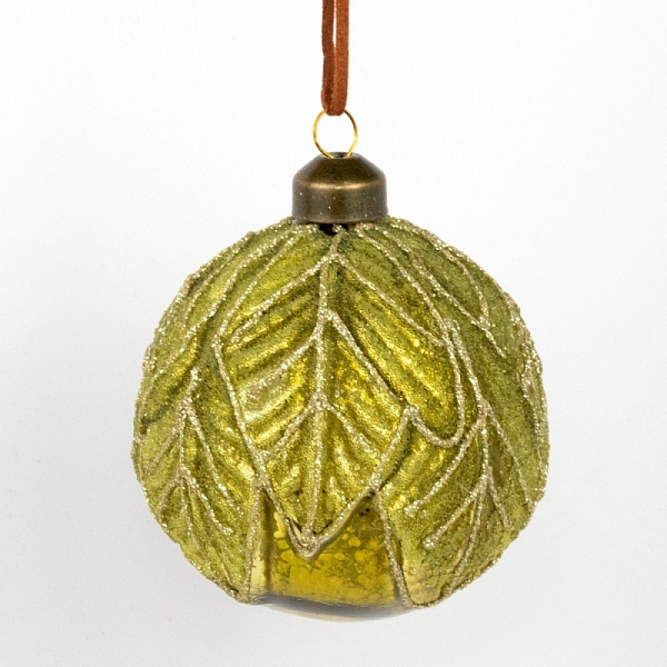 Украшение подвесное Шар 8 см Азалия зеленый