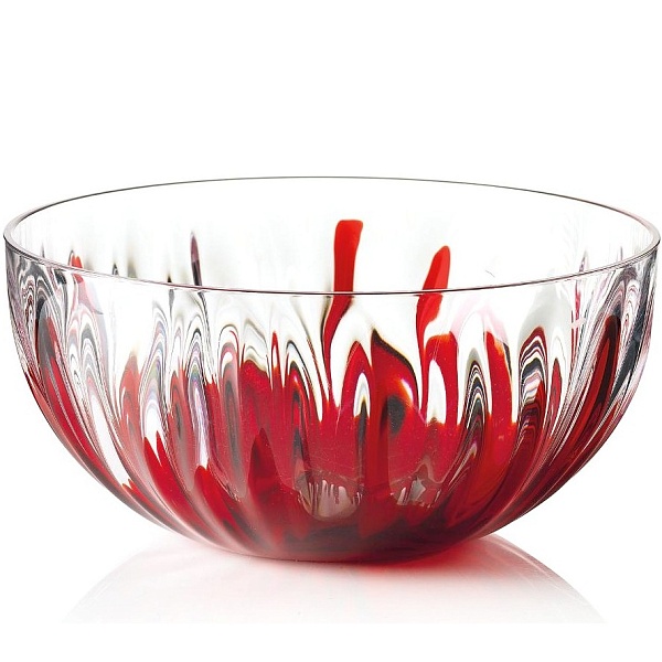 Салатник 24 см  красный IRIS