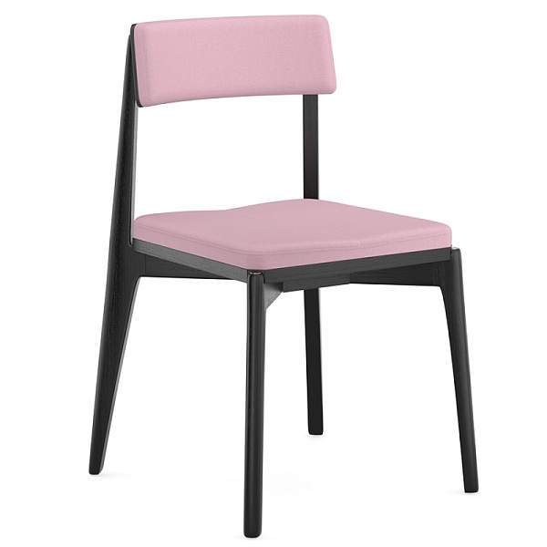 Стул рогожка Latitude Aska чёрный-розовый