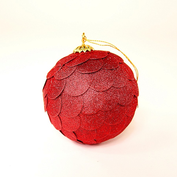 Шар новогодний декоративный EnjoyMe Paper Ball красный