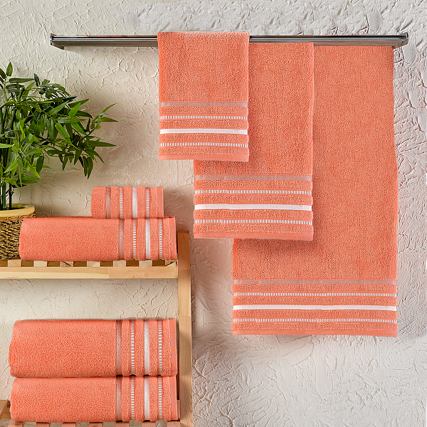 Полотенце махровое 70x140 см AILIN, персиковый