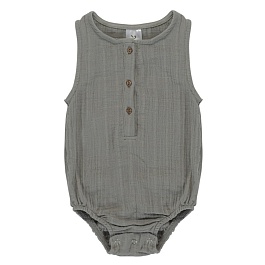 Боди из хлопкового муслина 6-9 M Tkano Essential серый
