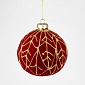 Украшение подвесное Шар 10 см Азалия красный