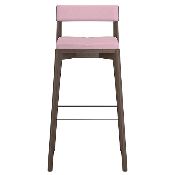 Стул барный aska, рогожка, венге/розовый