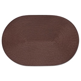 Салфетка плетеная овальная под горячее 46*30 см коричневая