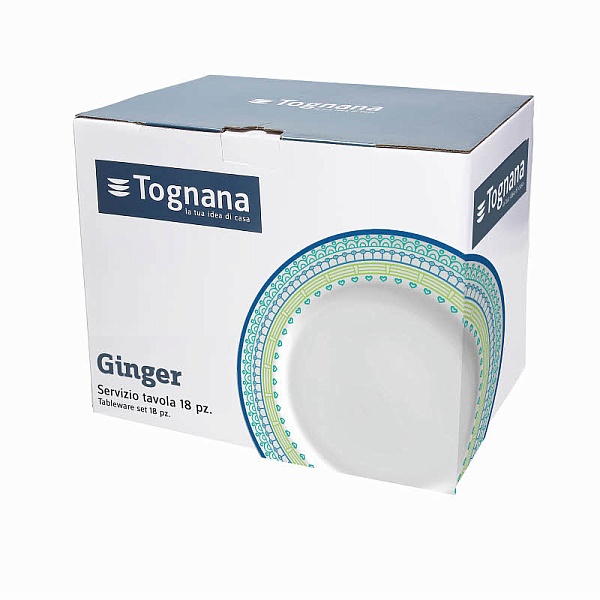 Сервиз столовый 18 предметов Tognana Metropolis Ginger